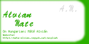alvian mate business card